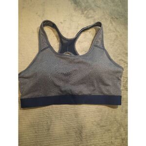 Nike size M Dri Fit Logo Sports Bra Blue